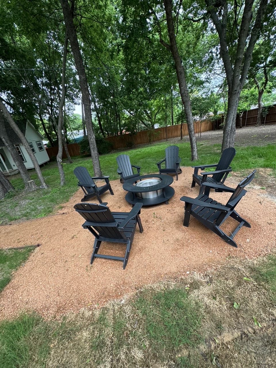 Backyard and fire pit area cleaning in Plano Texas